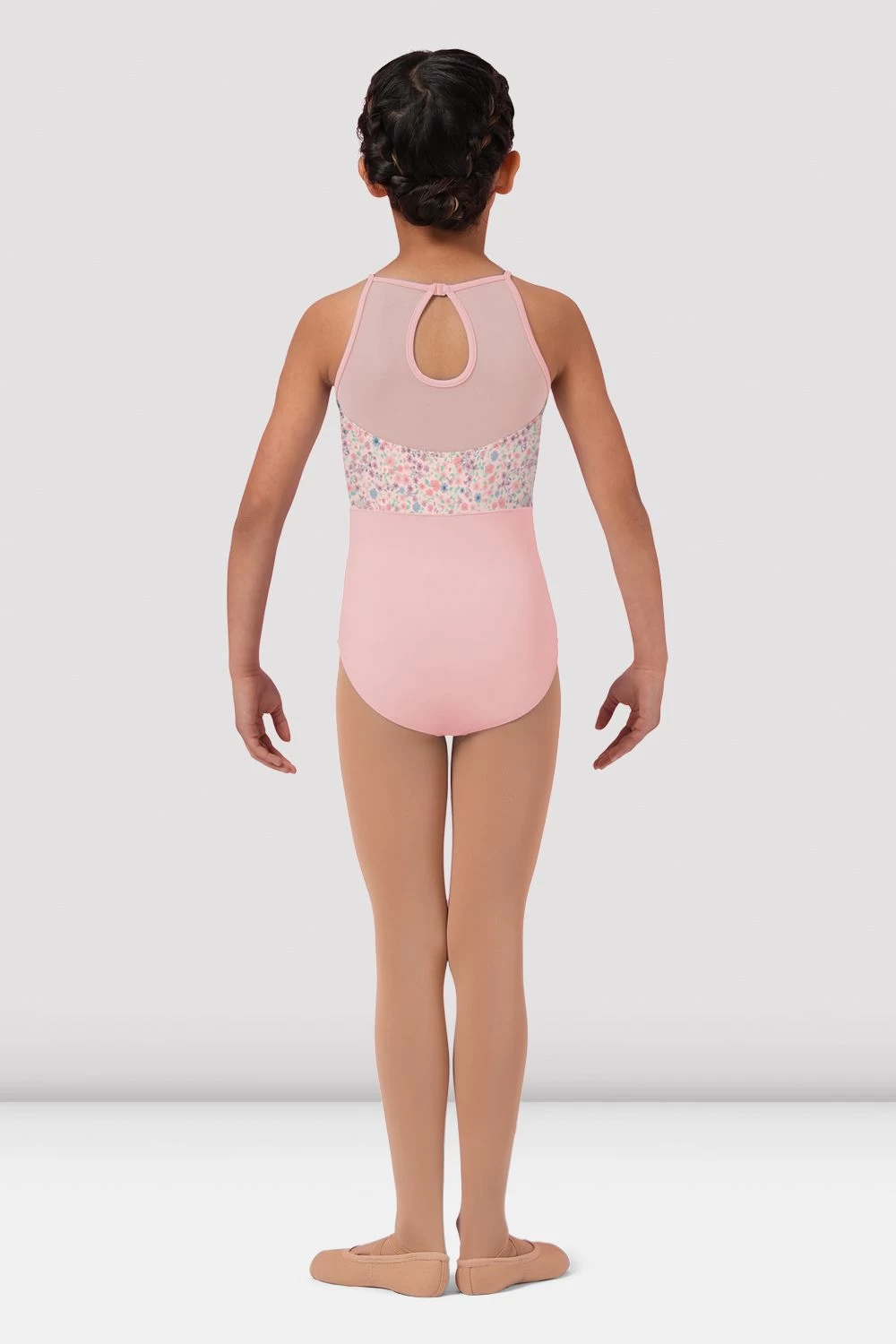 Girls Mirella Ditsy Floral Halterneck Leotard 2 Girls Mirella Ditsy Floral Halterneck Leotard - Image 2