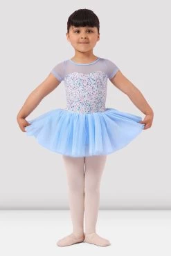 Girls Mirella Ditsy Floral Cap Sleeve Tutu Dress