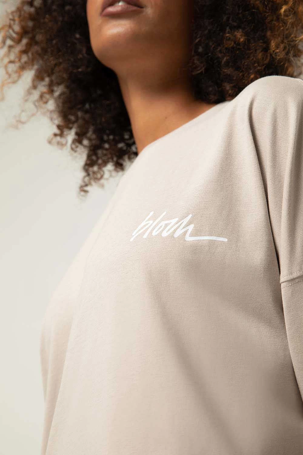 Ladies Bloch Print Oversized Long Sleeve Tee 3 Ladies Bloch Print Oversized Long Sleeve Tee - Image 3