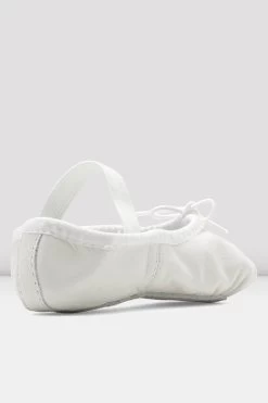 Toddler Dansoft Leather Ballet Shoes -Dance Gear Outlet Store S0205G WHT 04