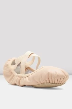 Ladies Odette Leather Ballet Shoes -Dance Gear Outlet Store S0246L PNK 03