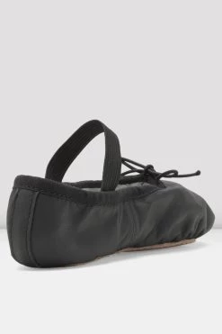 Childrens Dansoft Leather Ballet Shoes -Dance Gear Outlet Store SO205 G BLK 04