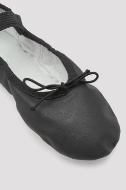 Childrens Dansoft Leather Ballet Shoes -Dance Gear Outlet Store SO205 G BLK 10
