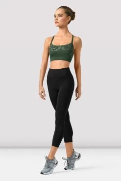 Ladies Polina Mirage Print Mesh Crop Top